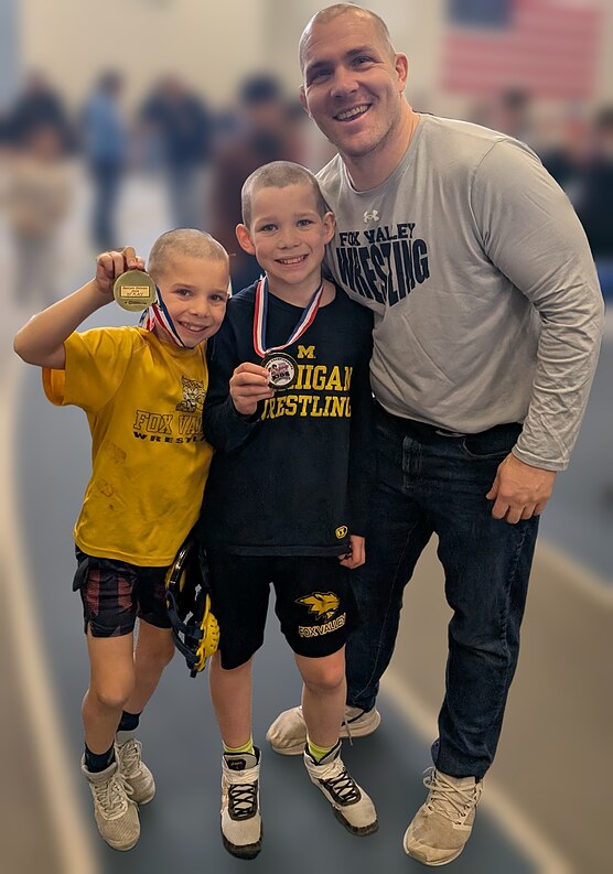 Danny Hermes with sons Jack and Moose at regionals